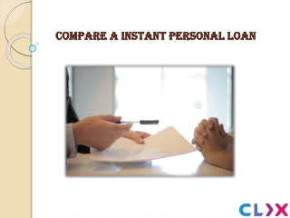 Parameters for comparsion for a  instant personal loan
