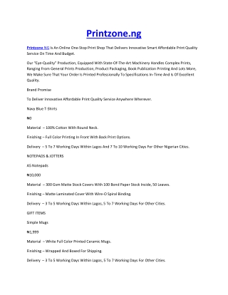 Leaflets & Brochures