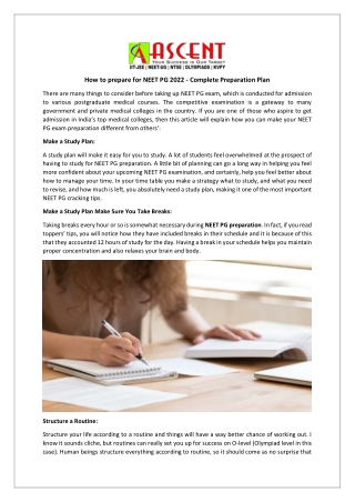 How to prepare for NEET PG 2022 - Complete Preparation Plan