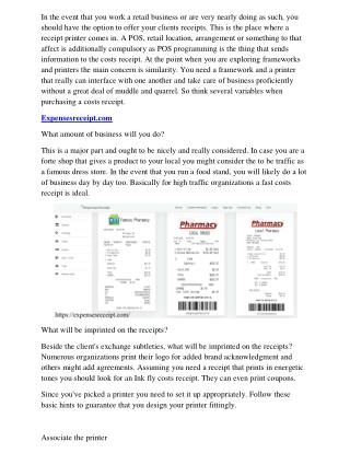 Custom Receipt