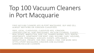 Top 100 Vacuum Cleaners in Port Macquarie
