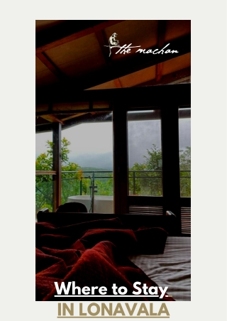 WHERE TO STAY IN LONAVALA