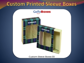 Custom Printed Sleeve Boxes