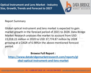 Optical Instrument and Lens Market