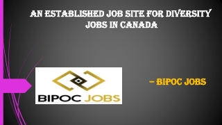 An Established Job Site for Diversity Jobs in Canada