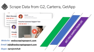 Scrape Data from G2, Carterra, GetApp