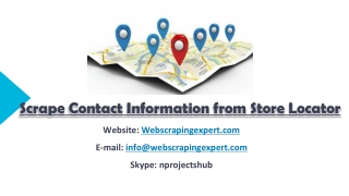 Scrape Contact Information from Store Locator