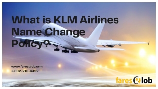 What is KLM Airlines Name Change Policy (1)