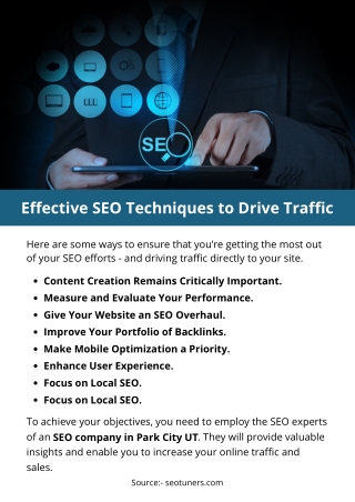 Effective SEO Techniques to Drive Traffic