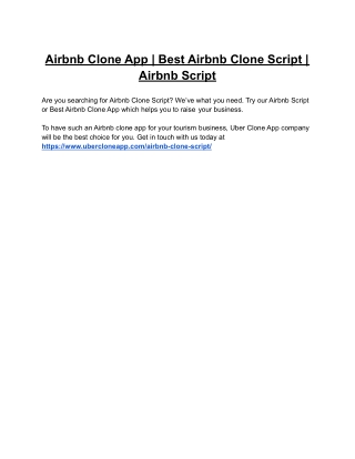 Airbnb Clone App | Best Airbnb Clone Script | Airbnb Script