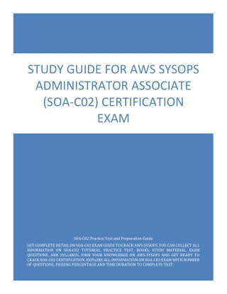 Study Guide for AWS SysOps Administrator Associate (SOA-C02) Certification Exam