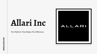 Allari | The Platform That Makes The Difference