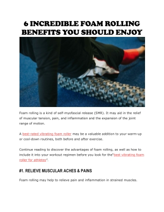 best rated vibrating foam roller