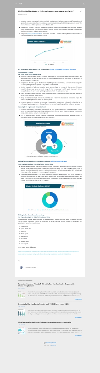 Pitching Machine Market Trends and Research Insights by 2027