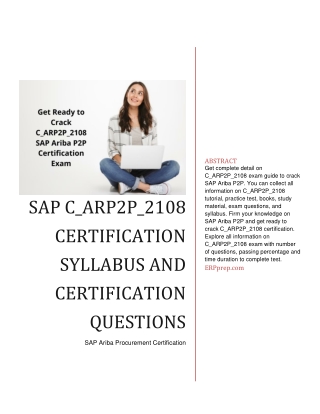 SAP C_ARP2P_2108 Certification Syllabus and Certification Questions