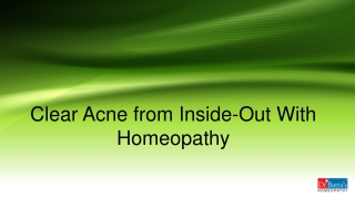 Clear Acne from Inside-Out With Homeopathy