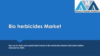 Bio herbicides Market Current Scenario, Investment Feasibility & Demand-Supply D