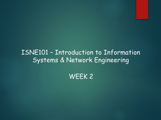ISNE101 – Introduction to Information Systems & Network Engineering