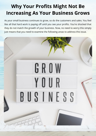 Why Your Profits Might Not be Increasing As Your Business Grows