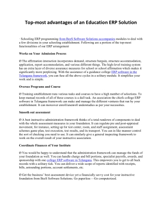 Open Source Educational ERP System Software in Telangana, AP