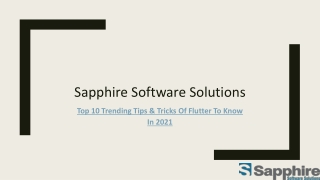 Top 10 Trending Tips & Tricks Of Flutter To Know In 2021