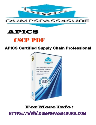 Get Guaranteed Success in Pass4sure APICS Exam At First Try with Important Guide