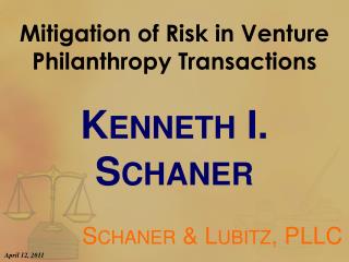 Mitigation of Risk in Venture Philanthropy Transactions