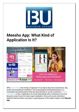 1 Meesho App What Kind of Application Is It