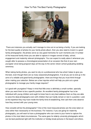 HowToPickTheBestFamilyPhotographer