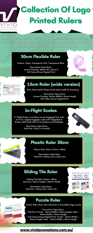 Infographic Of Collection Of Promotional Colourful Rulers!