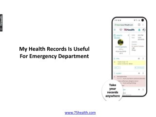 How My Health Records Is Useful For Emergency Department