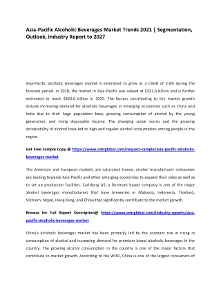 Asia-Pacific Alcoholic Beverages Market