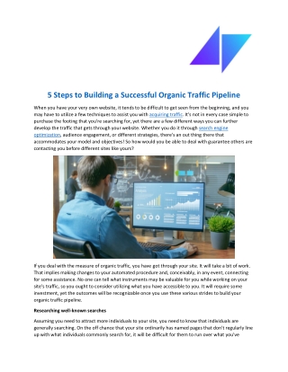 5 Steps to Building a Successful Organic Traffic Pipeline