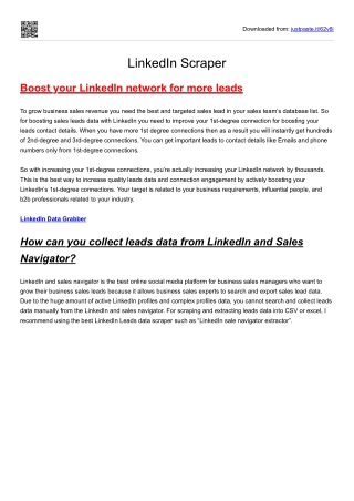 How Can You Find And Extract Leads Data From LinkedIn And Sales Navigator