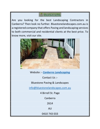 Best Canberra Landscaping  Bluestone Landscapes