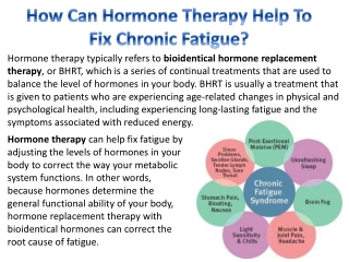 How Can Hormone Therapy Help To Fix Chronic Fatigue?