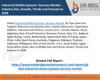 Global Industrial DeNOx Systems- Services Market – Industry Trends and Forecast