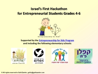 Israel’s first hackathon for entrepreneurial students grades 4-6
