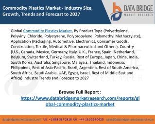Global Commodity Plastics Market - Industry Trends and Forecast to 2027