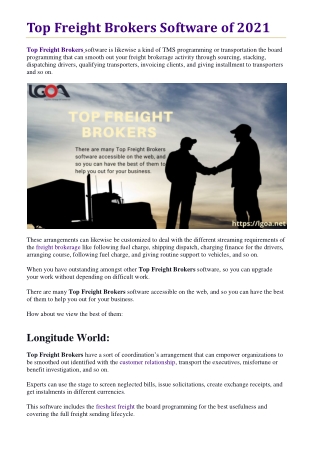Top Freight Brokers Software of 2021