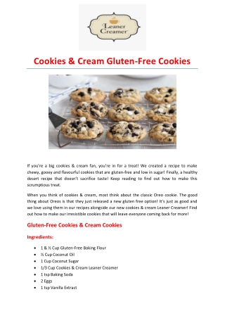 Cookies & Cream Gluten-Free Cookies