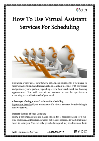 How To Use Virtual Assistant Services For Scheduling