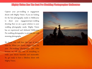 Mighty Vision Has The Best Pre Wedding Photographer Melbourne