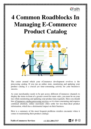 4 Common Roadblocks In Managing E-Commerce Product Catalog