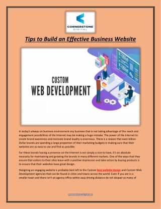 Tips to Build an Effective Business Website