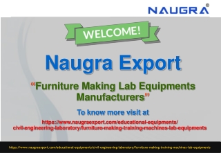 Furniture Making Lab Equipments Manufacturers