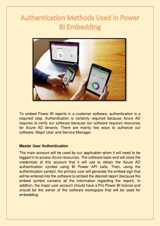 Authentication Methods Used in Power BI Embedding