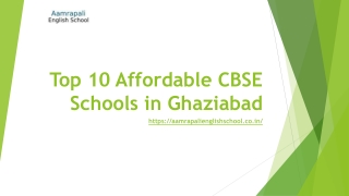 Top 10 Affordable CBSE Schools in Ghaziabad