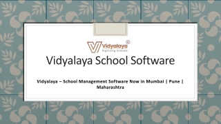 Vidyalaya – School Management Software Now in Mumbai- Pune -Maharashtra