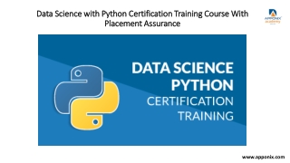 Data Science with Python Certification Training Course With